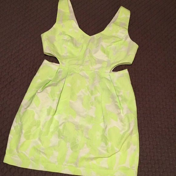 Ark & Co Dresses & Skirts - Ark & Co. neon floral cutout dress